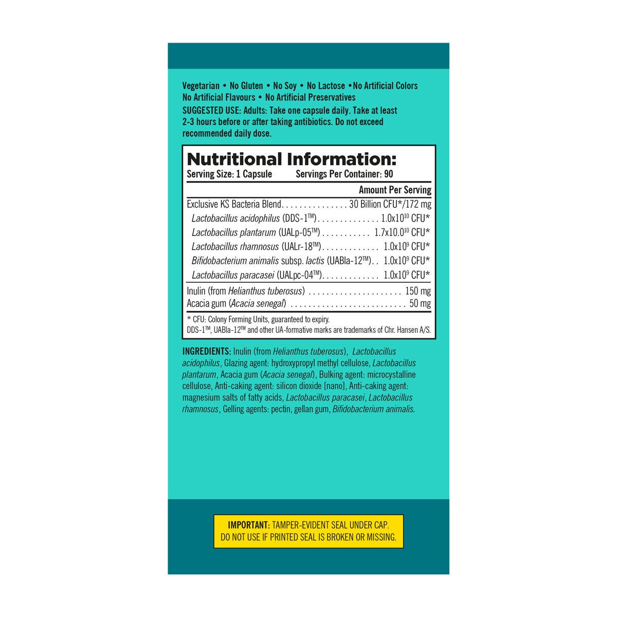 Kirkland Signature ProbioPlus 30 Billion, 90 Capsules
