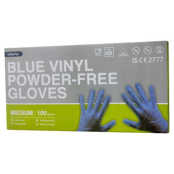 Vinyl Medium P/f Blue Gloves