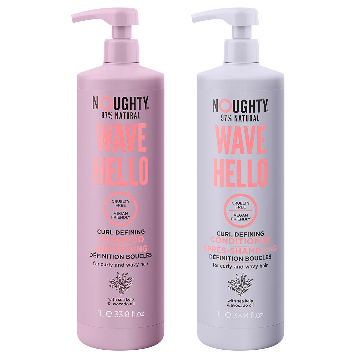 Noughty Shampoo & Conditioner in 2 Varieties, 2 x 1L
