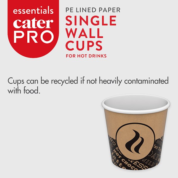 CaterPro Essentials 50 PE Lined Paper Single Wall Cups 113ml
