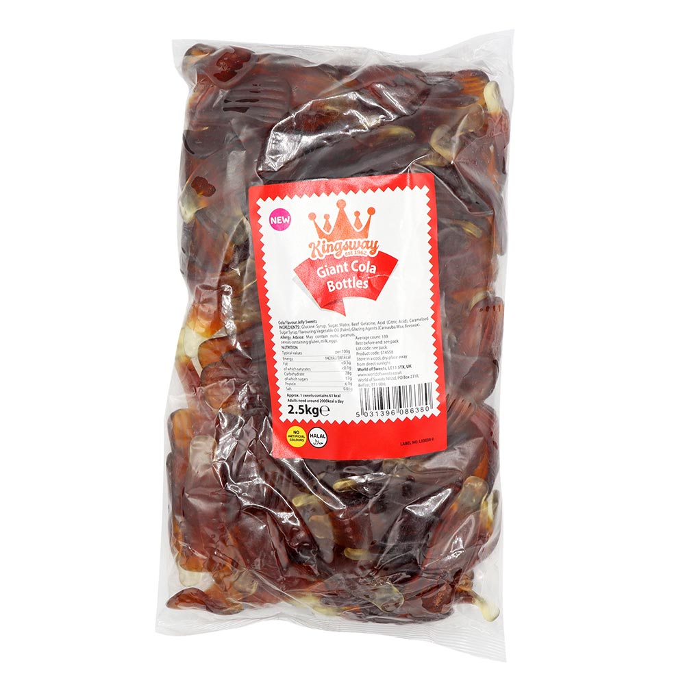 Kingsway Giant Cola Bottles Bag 2.5kg