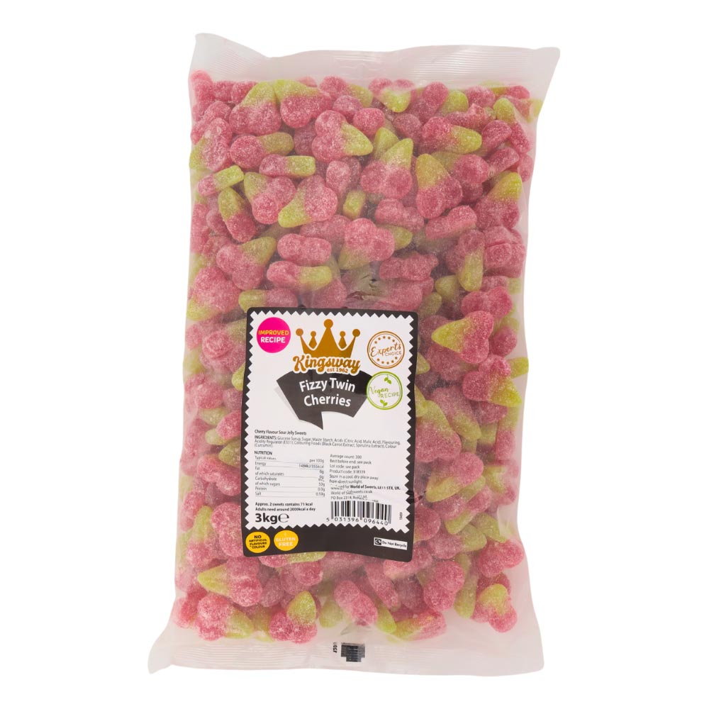 Kingsway Fizzy Twin Cherries Bag 3kg