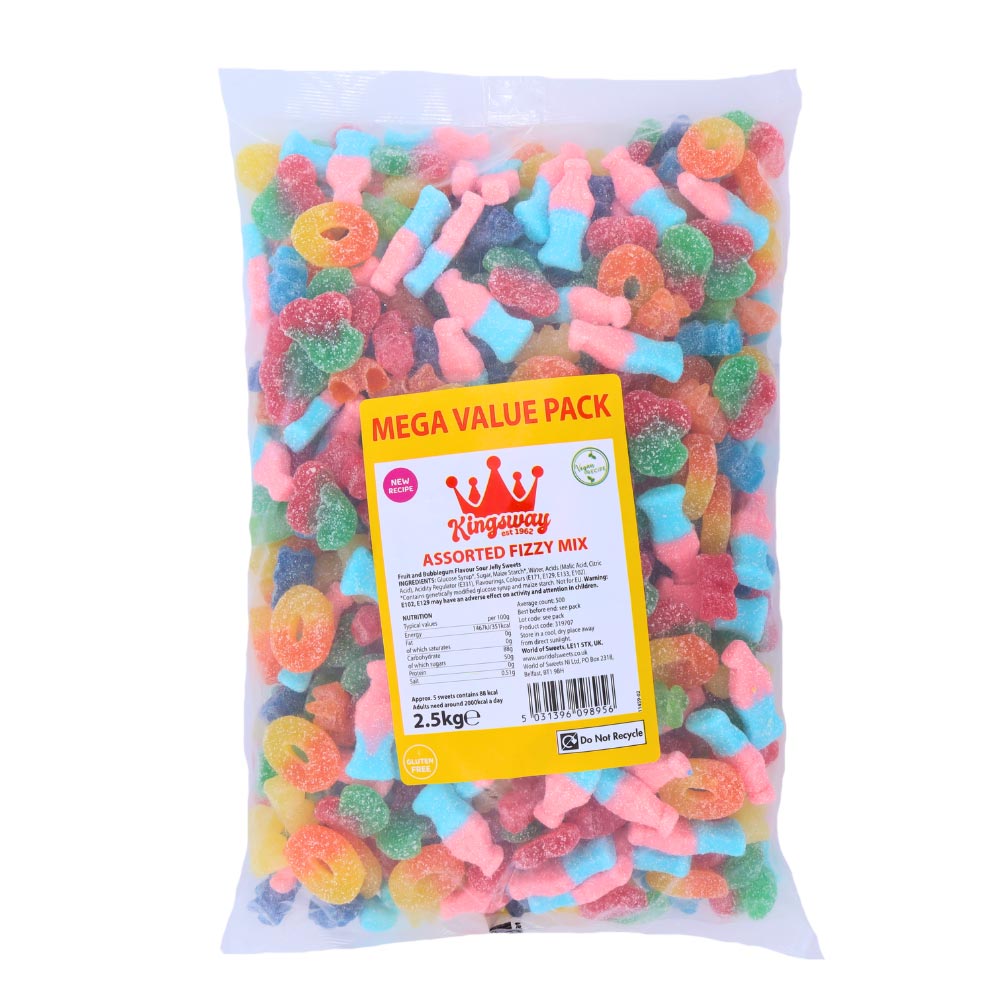 Kingsway Mega Value Assorted Fizzy Mix Bag 2.5kg