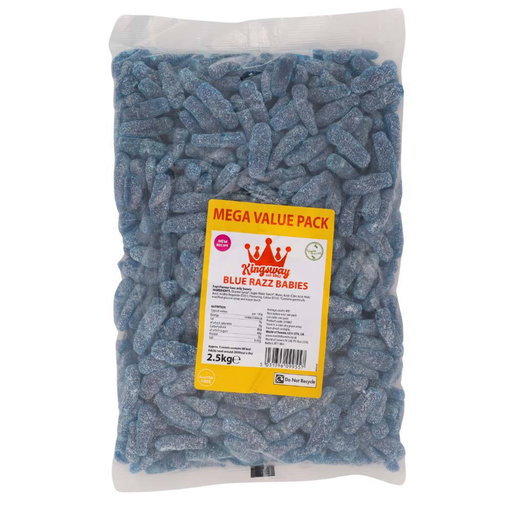 Kingsway Mega Value Blue Razz Babies Bag 2.5kg