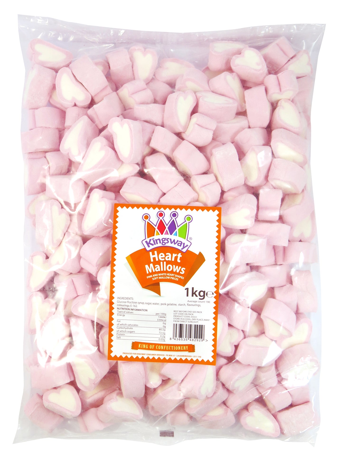 Kingsway Mallow Hearts 1kg
