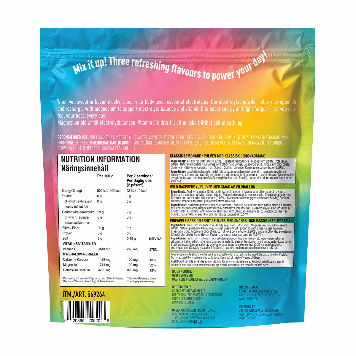 Organika Electrolytes Variety pack 45ct