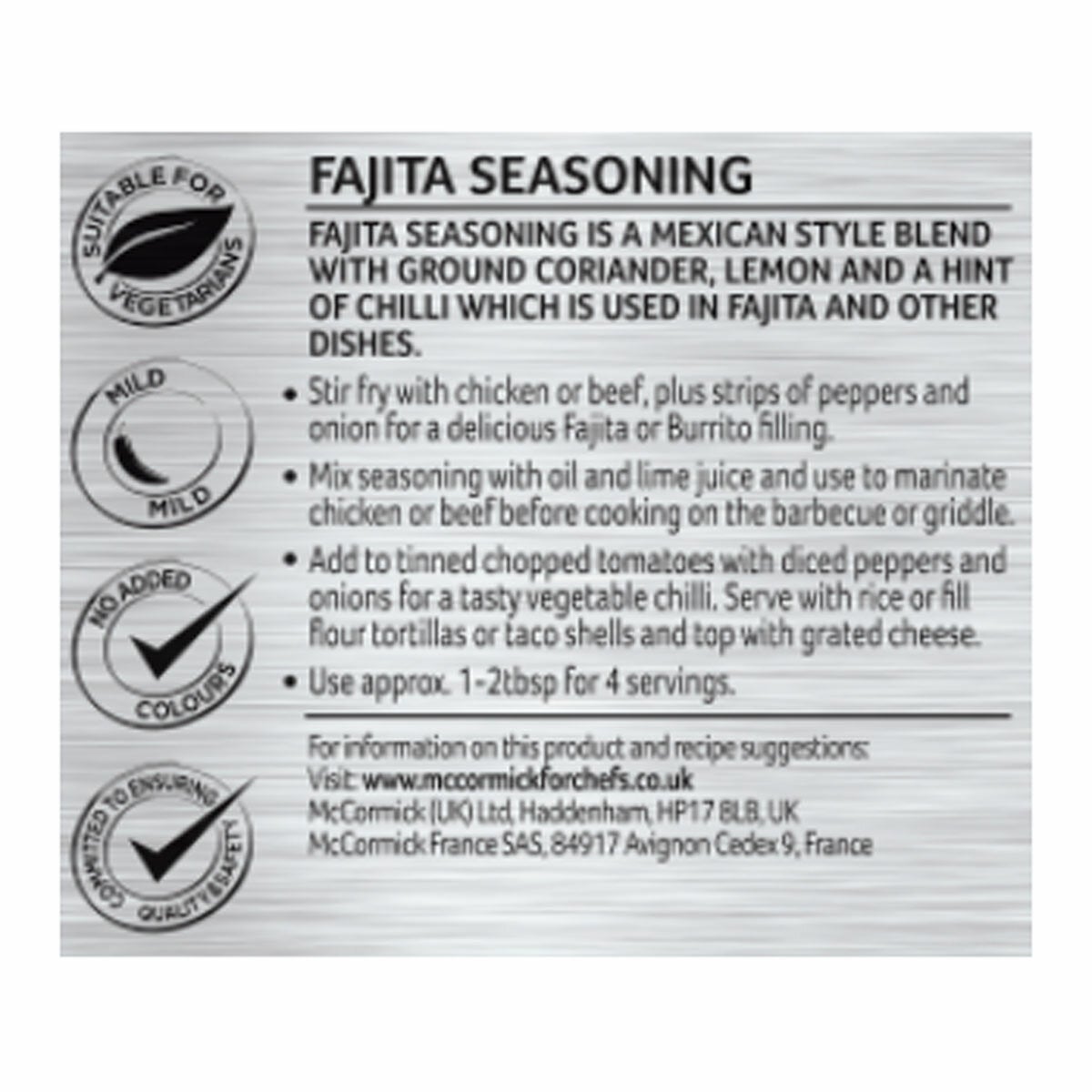 Schwartz Fajita Seasoning, 530g