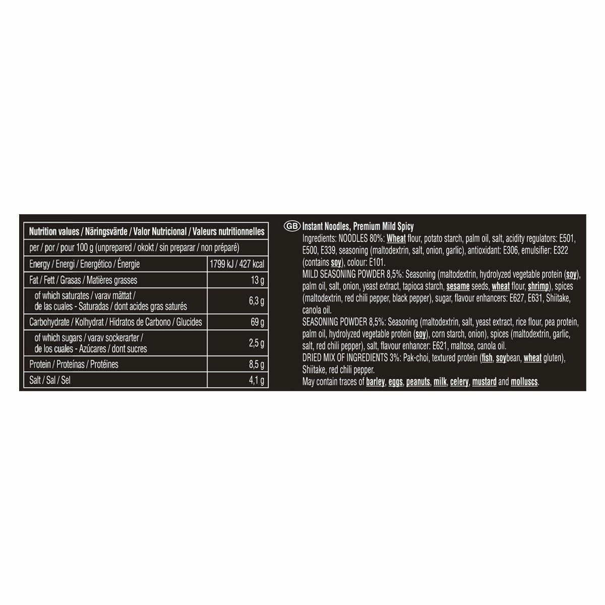 Nongshim Shin Ramyun Black Noodles, 10x130g