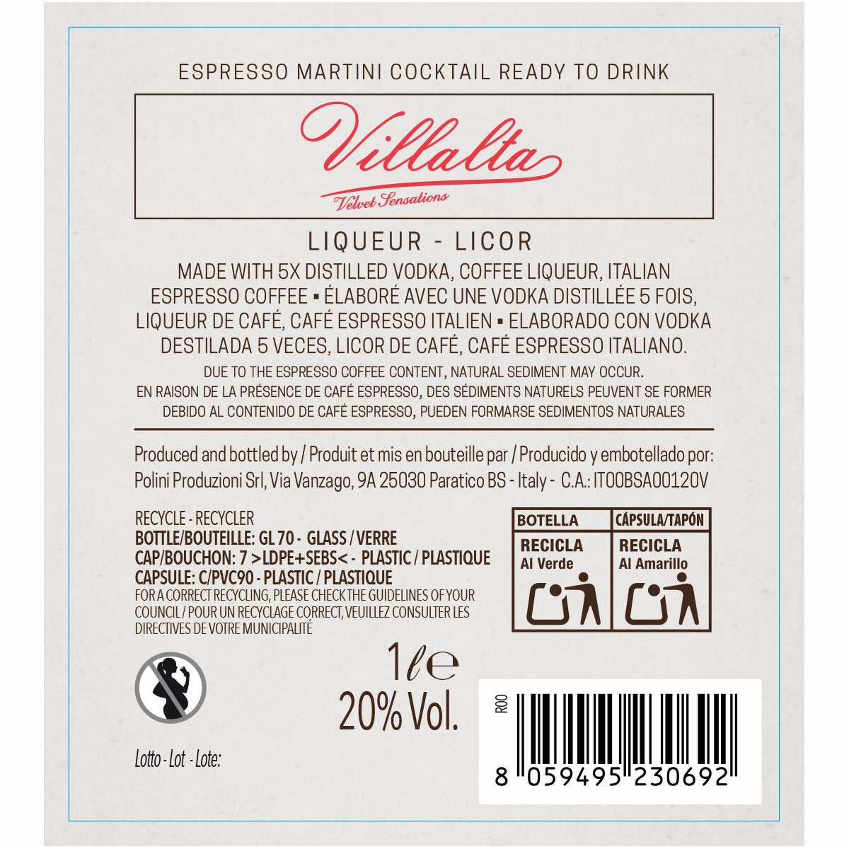 Villalta Espresso Martini, 1L