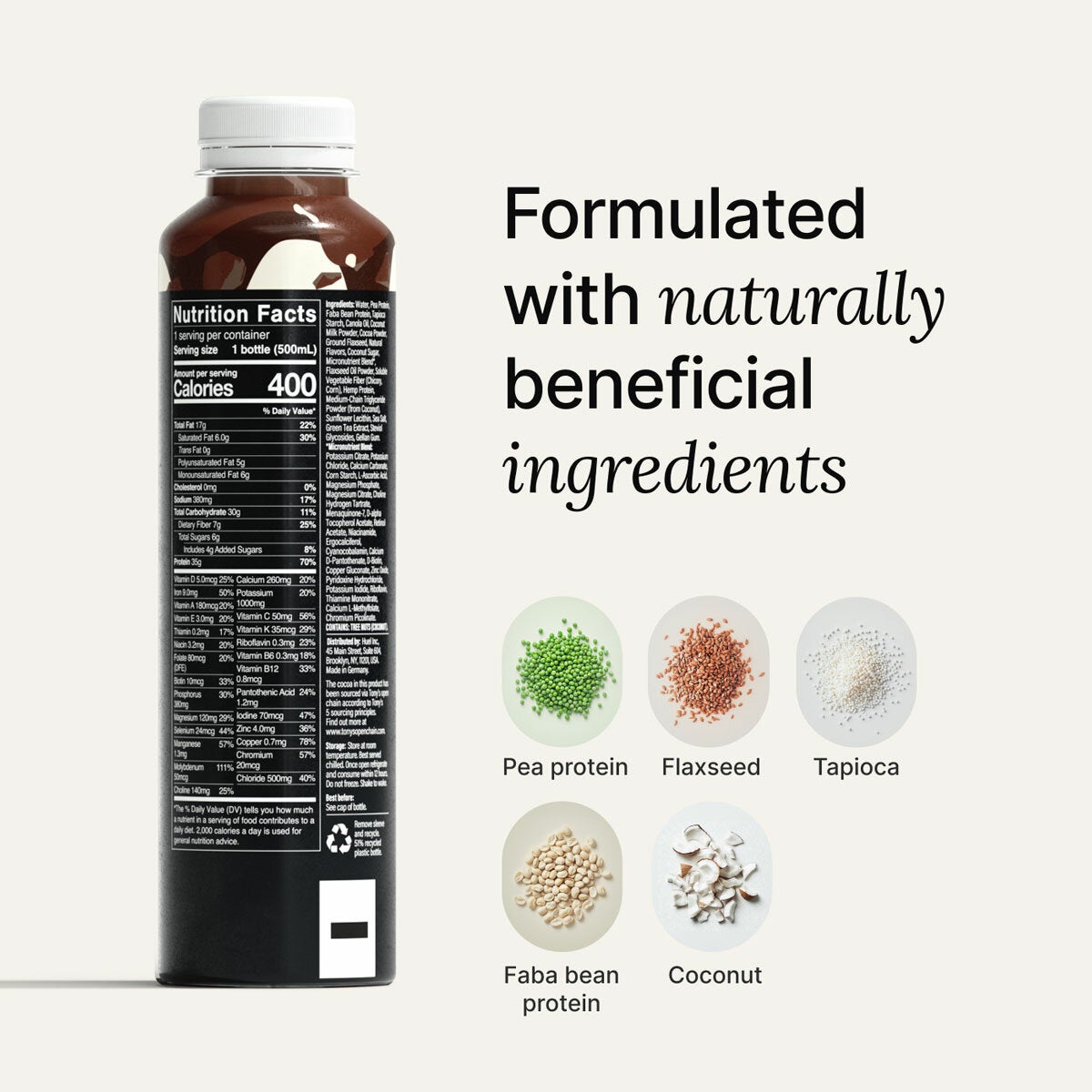 Huel Complete Meal Drink Black Edition Chocolate, 12 x 500ml