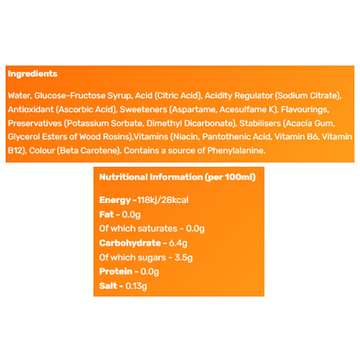 Boost Sport Isotonic Orange PMP £1, 12 x 500ml