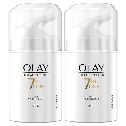 Olay Total Effects Age Moisturiser, 2 x 50ml