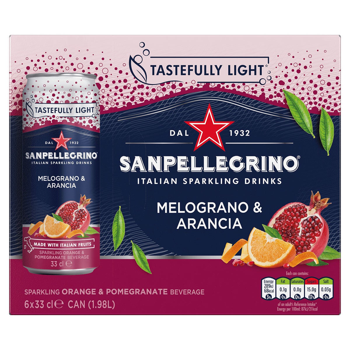 San Pellegrino Blood Orange and Pomegranate, 6 x 4 x 300ml