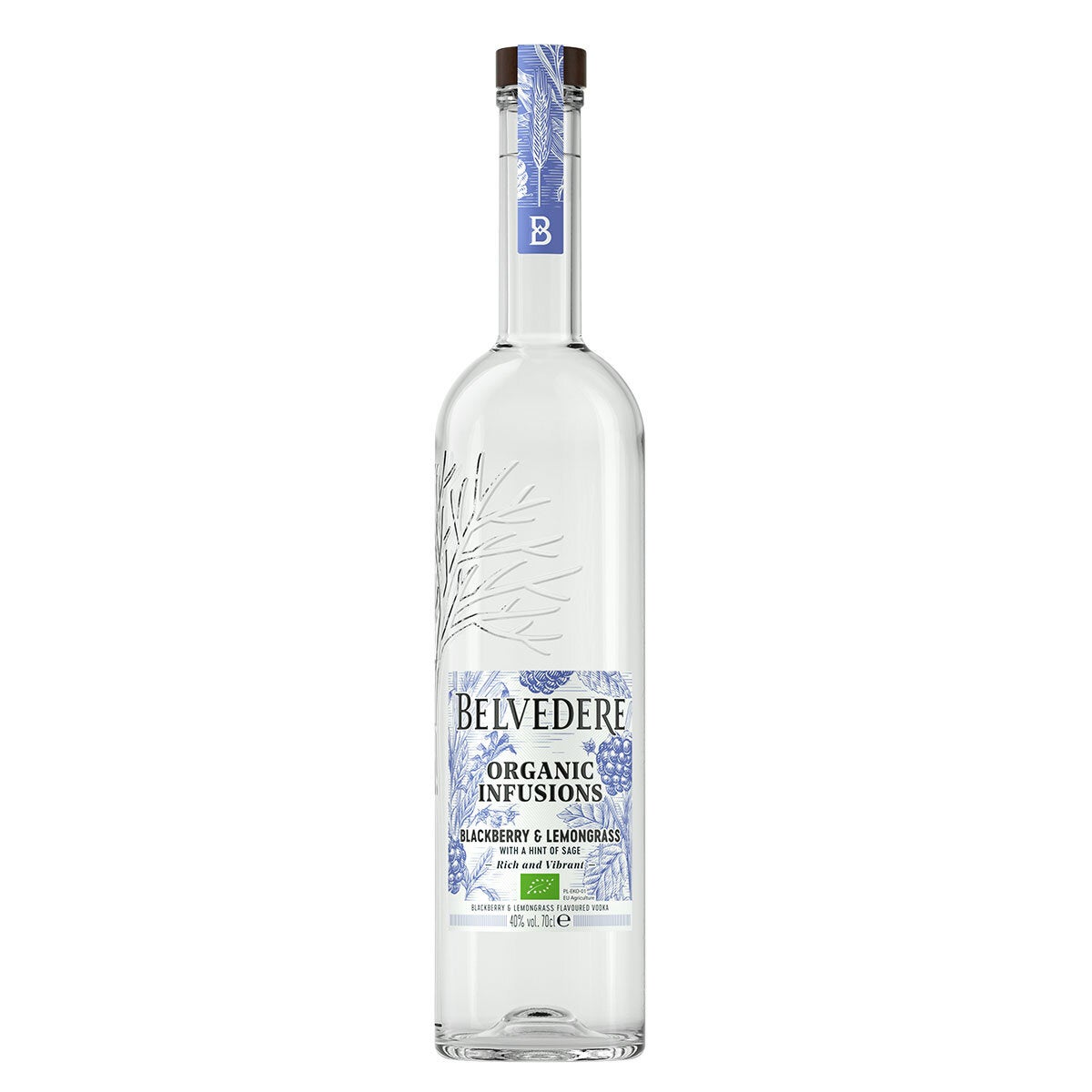 Belvedere Infusions Blackberry and Lemongrass, 70cl