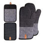 Kitchen Oven Mitts 4pcs Set- Non-Slip Cotton Oven Mitt & Pot Holders – Heat Resistant, Durable & Machine-Washable -Two Long Mit & Two Pot Holder