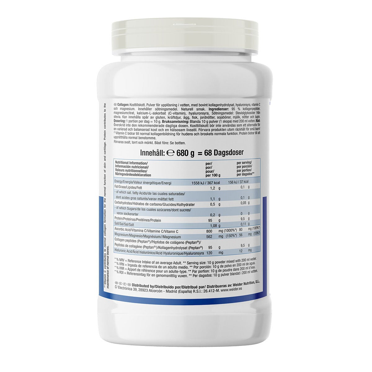 Weider Collagen Peptides Powder, 680g