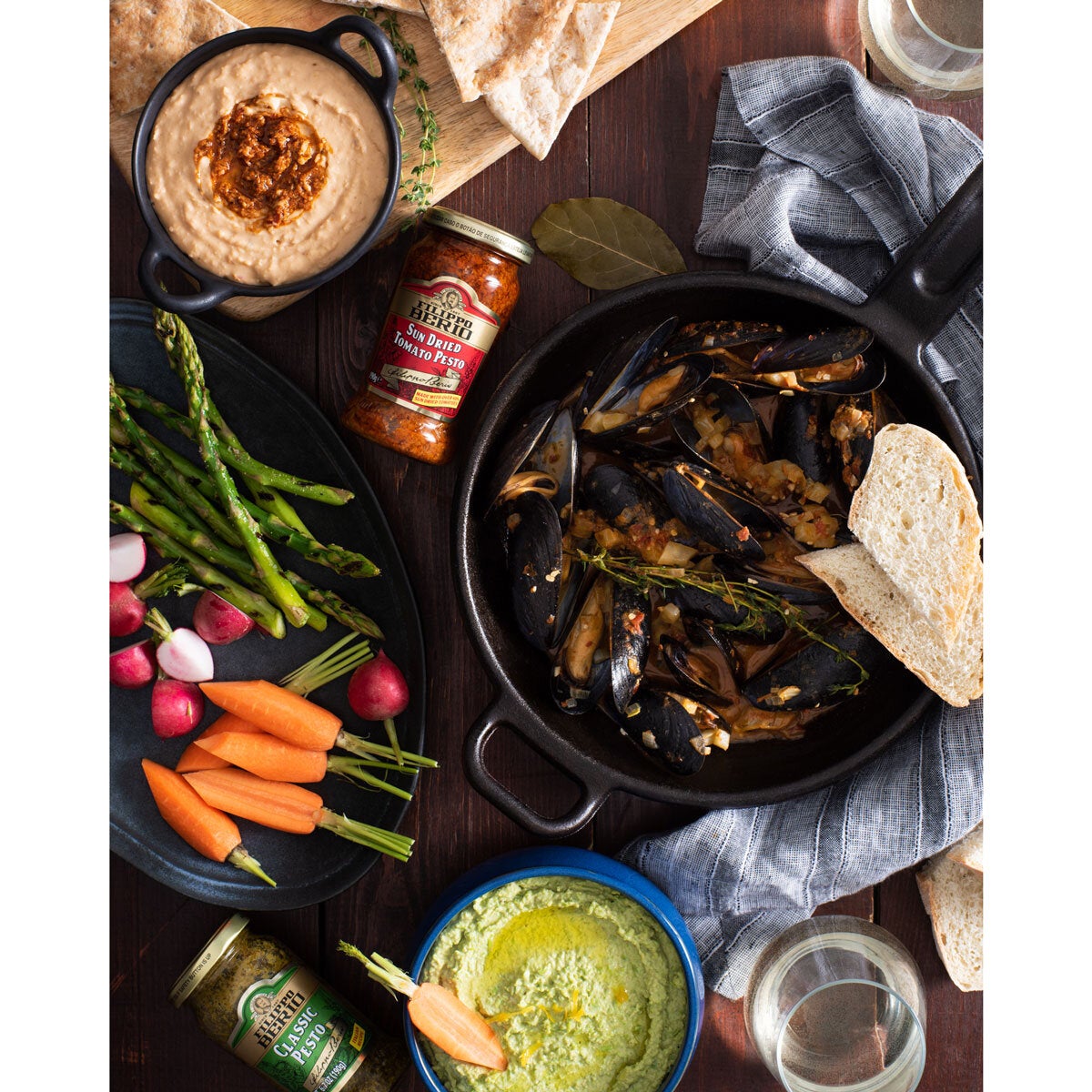 Filippo Berio Pesto Variety Pack, 6 x 190g