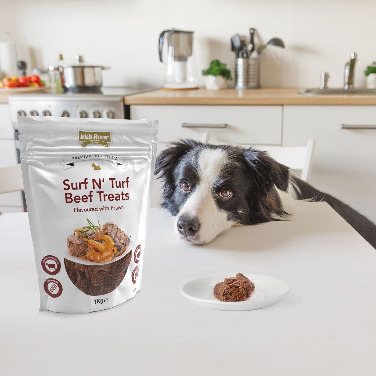 Irish Rover Surf N' Turf Beef Dog Treats, 1kg