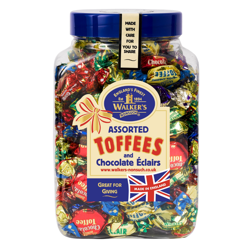 Walker's Nonsuch Assorted Toffee & Chocolate Eclairs Jar 1.25kg