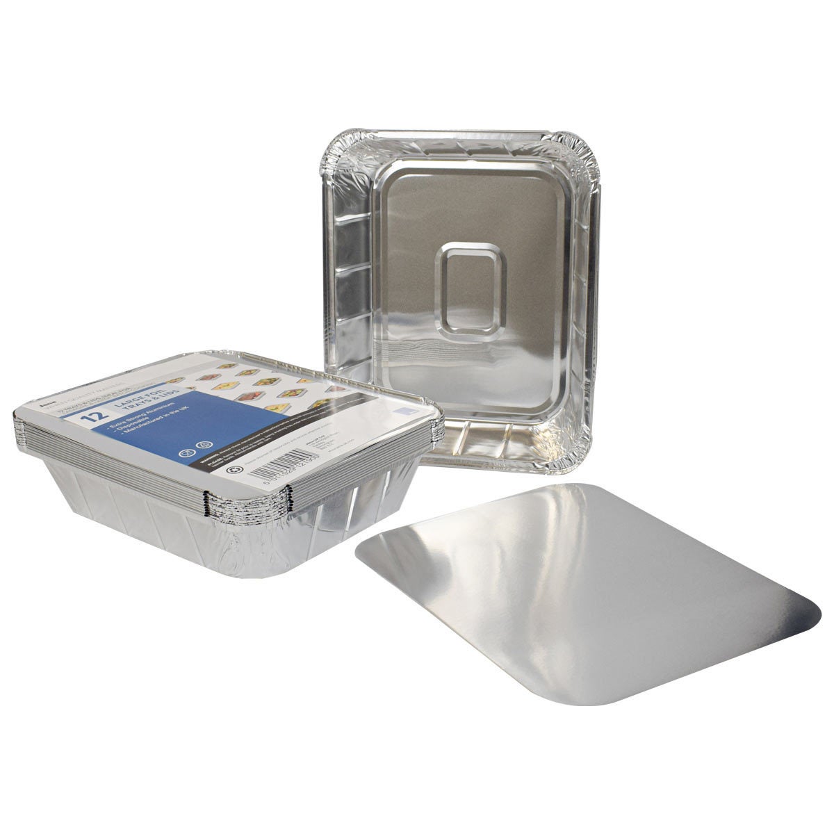 Jena 12 Pack Large Foil Trays & Lids