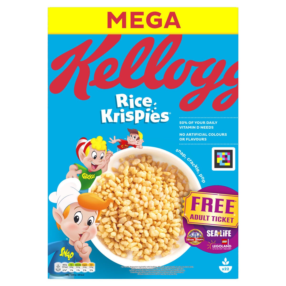 Kellogg's Rice Krispies, 2 x 660g