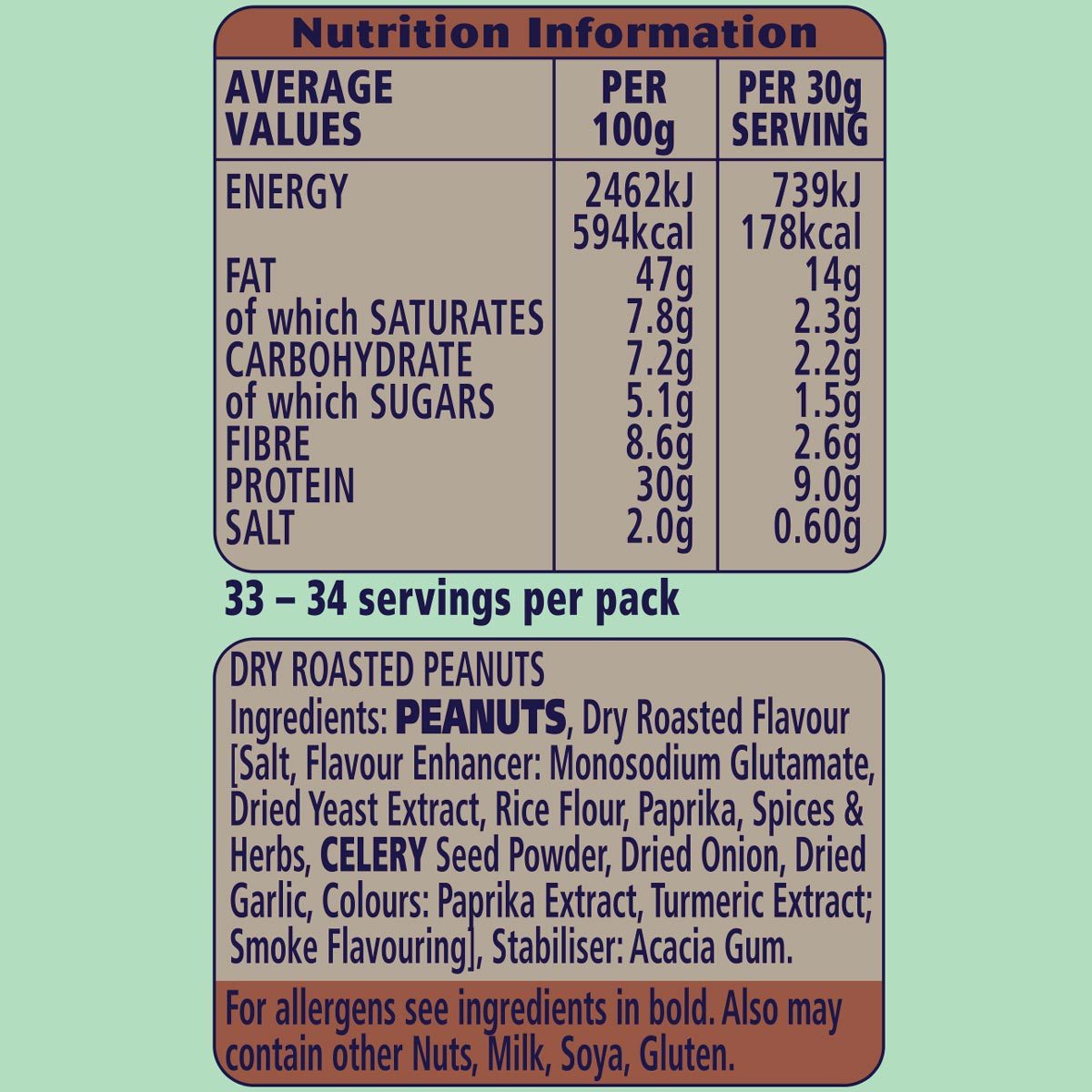 KP Dry Roasted Peanuts, 1kg