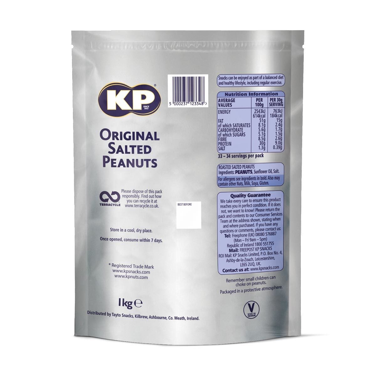 KP Original Salted Peanuts, 1kg