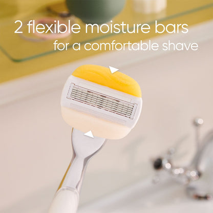 Gillette Venus Comfortglide with Olay, Platinum Metal Handle & 8 Blades
