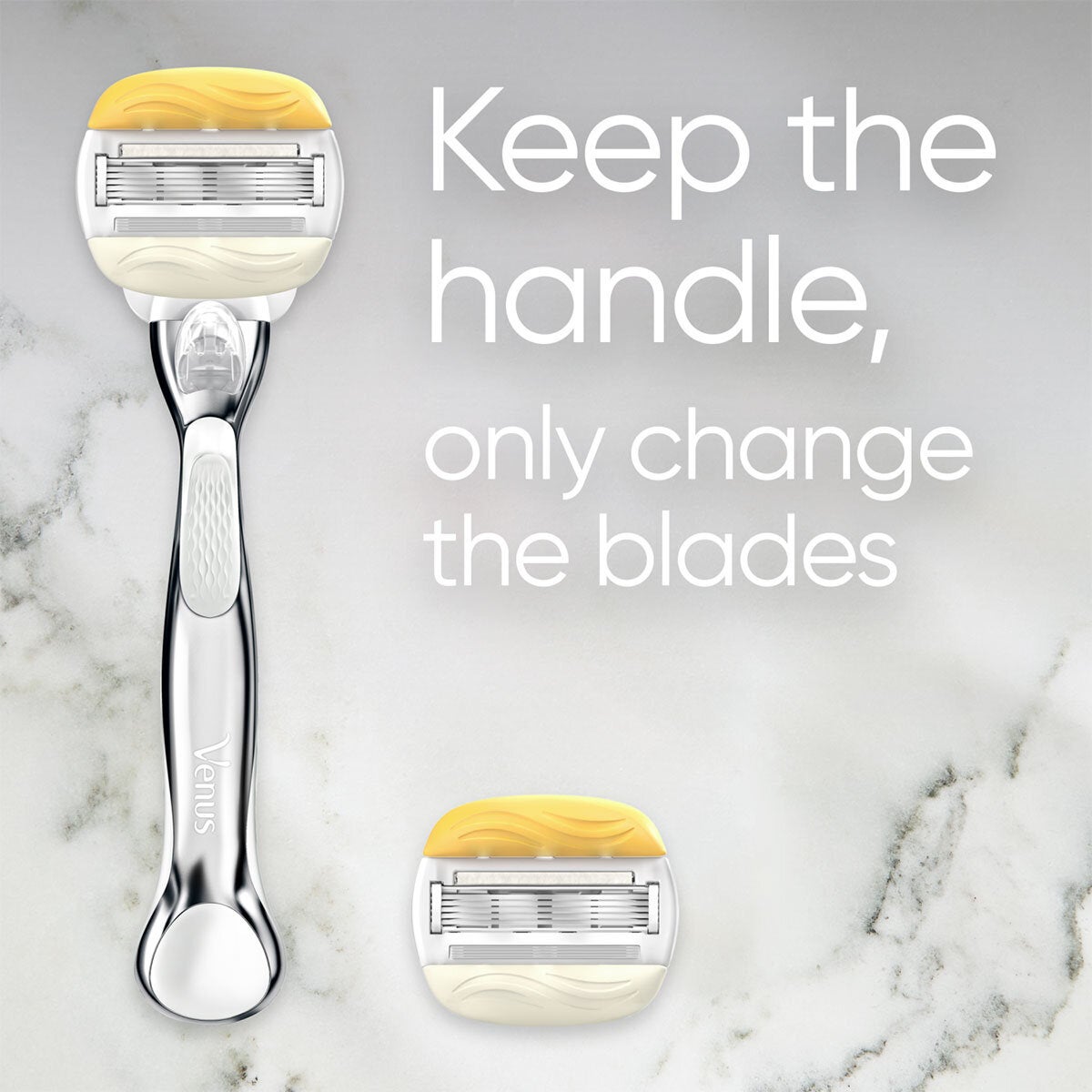 Gillette Venus Comfortglide with Olay, Platinum Metal Handle & 8 Blades