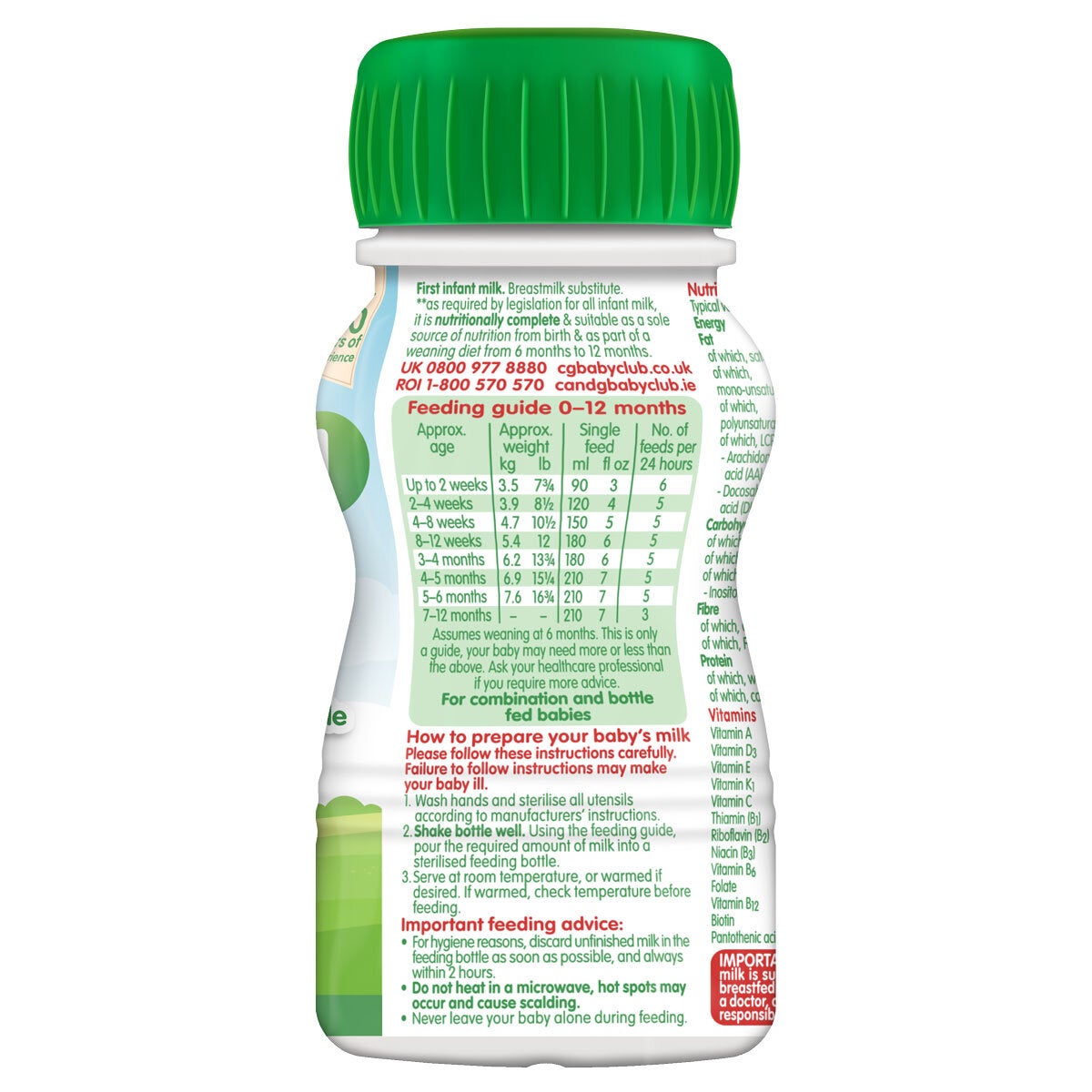 Cow & Gate 1st Milk Ready To Drink, 12 x 200ml