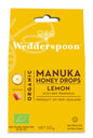 Wedderspoon Organic Manuka Honey Drops, 120g, 3 Pack - Lemon with Bee Propolis