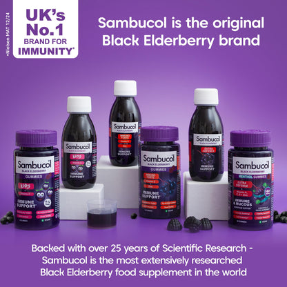 Sambucol Natural Black Elderberry Kids Liquid | Vitamin C | Immune Support Supplement | 230ml