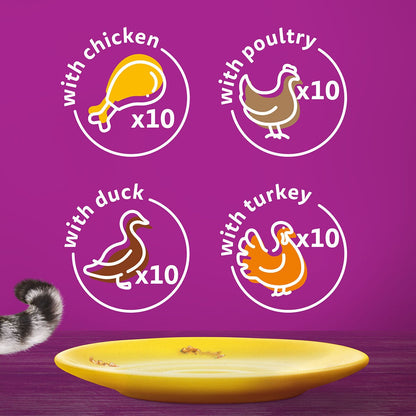 Whiskas Poultry Feast in Jelly Pouches 7+, 40 x 85g