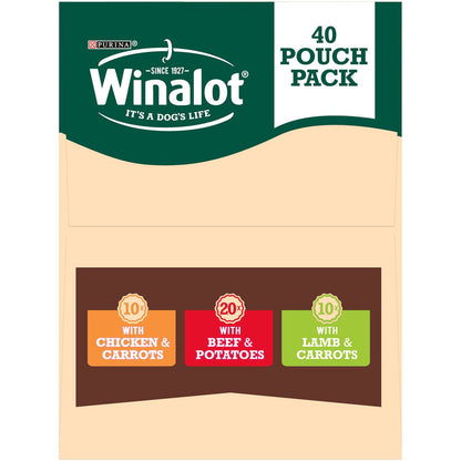 Winalot Perfect Portions Dog Food Mixed Variety Pack in Gravy, 40 x 100g