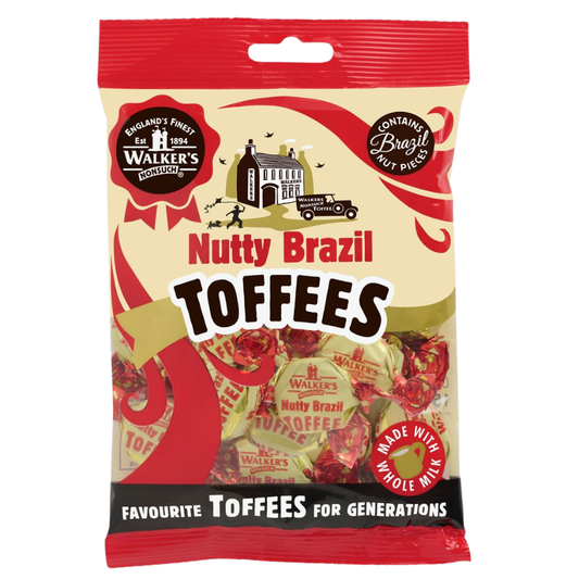 Walker's Nonsuch Nutty Brazil Toffees Bag 150g