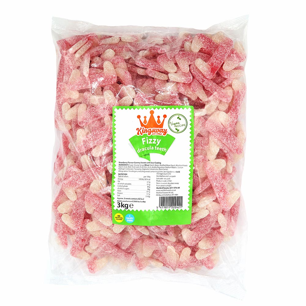 Kingsway Vegan Fizzy Dracula Teeth 3kg