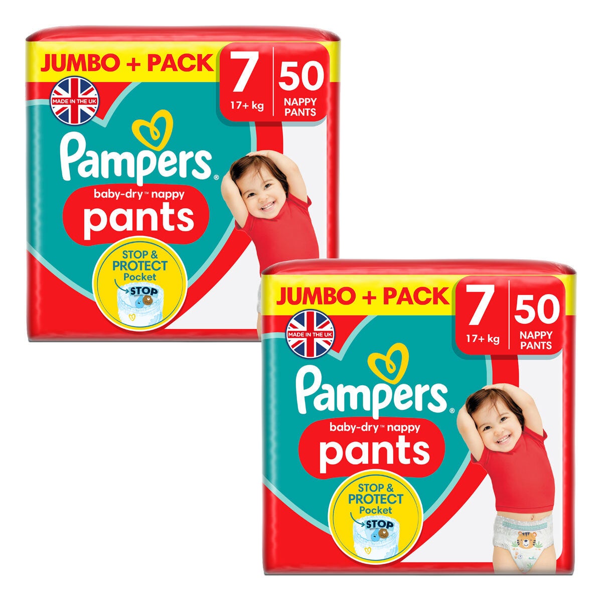 Pampers Baby Dry Pants Size 7, 2 x 50 Pack