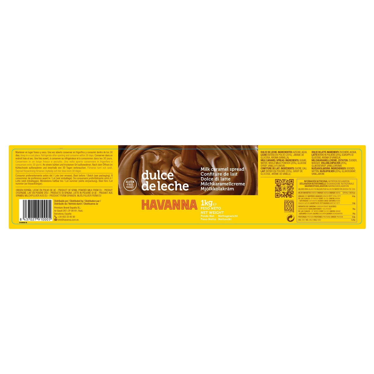 Havanna Dulce De Leche Milk Caramel Spread, 1kg
