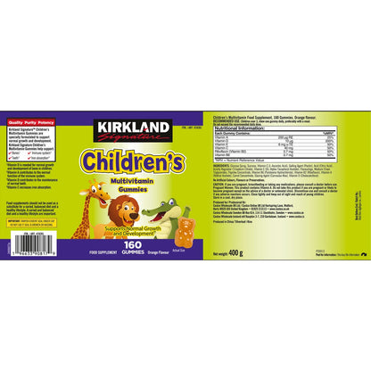 Kirkland Signature Children's Gummies, 2 x 160 Count