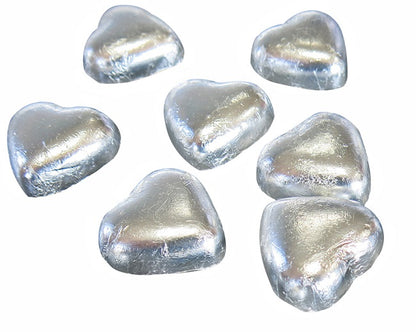 Kingsway Silver Foil Milk Chocolate Hearts 1kg