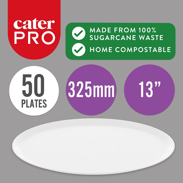 CaterPro 50 Bagasse Round Pizza Plates