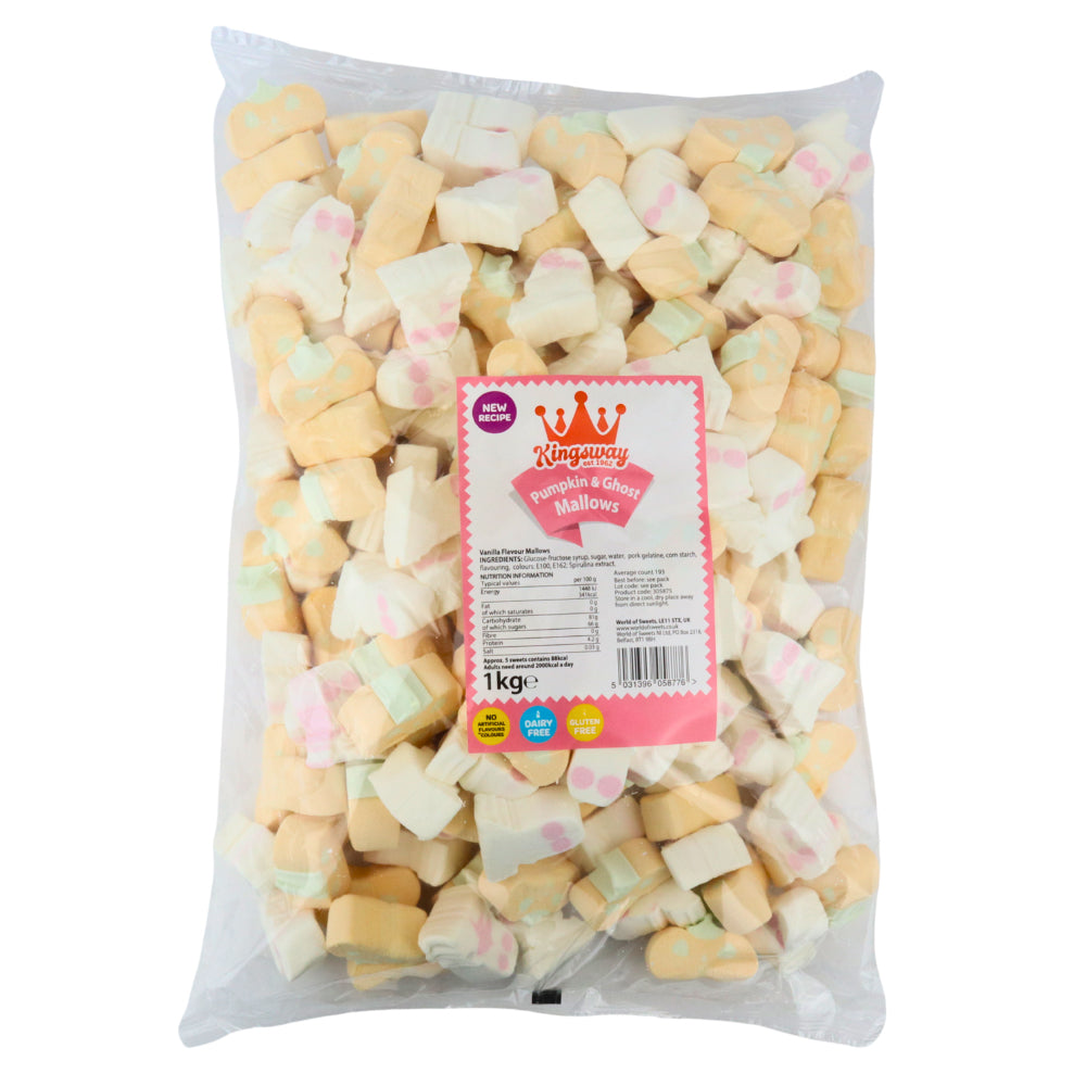 Kingsway Pumpkin & Ghost Marshmallows 1kg