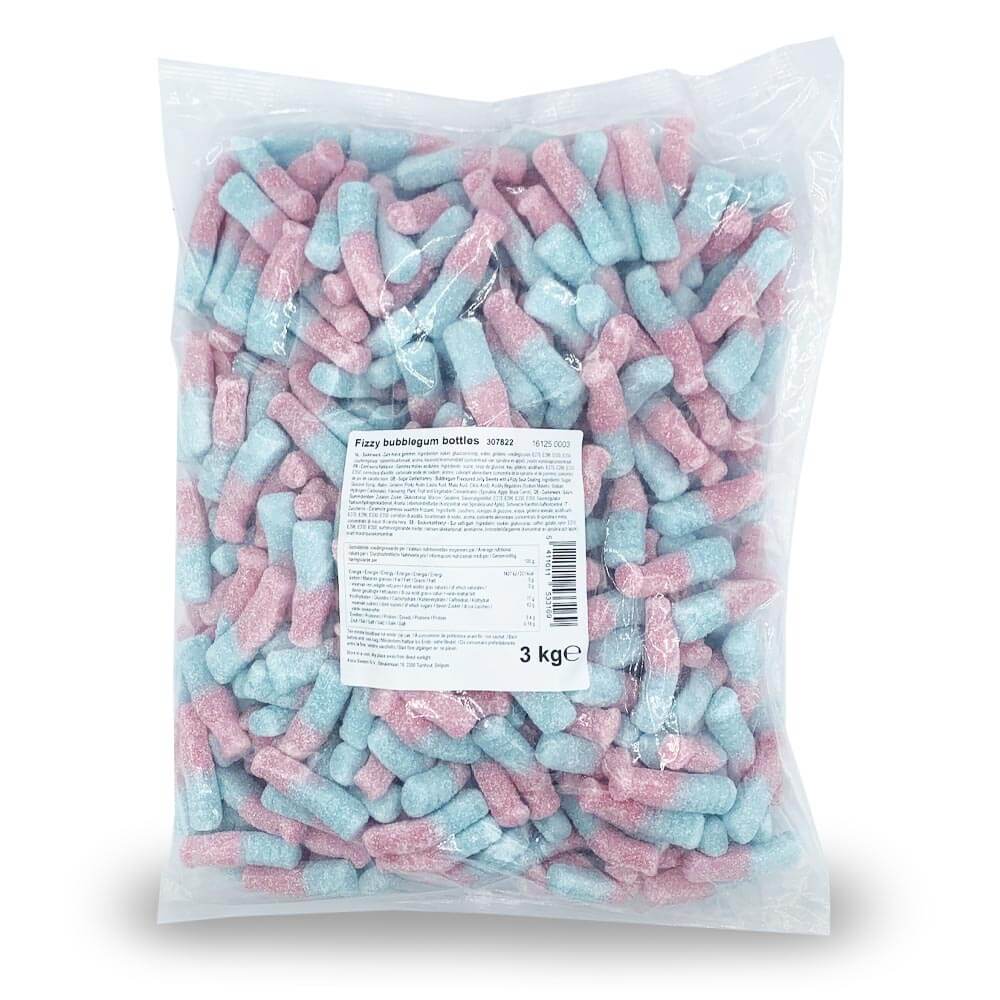 Kingsway Large Fizzy Bubblegum Bottles Bag 3kg