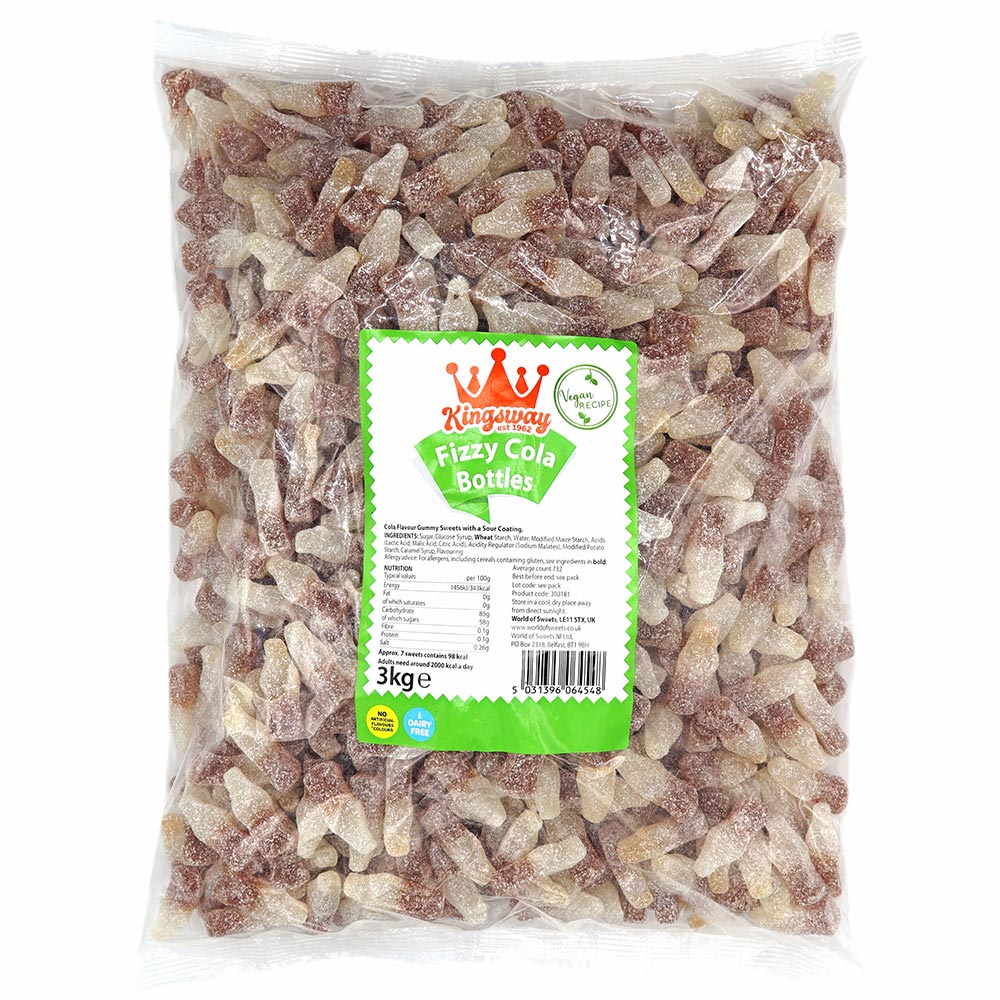 Kingsway Expert's Choice Fizzy Cola Bottles Bag 3kg
