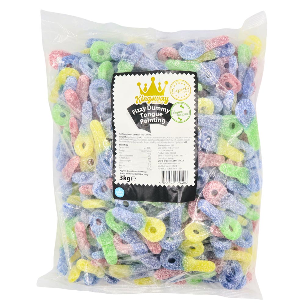 Kingsway Expert's Choice Vegan Fizzy Tongue Painting Dummies Bag 3kg