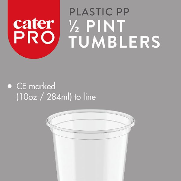 CaterPro 50 Plastic PP 1/2 Pint Tumblers 284ml