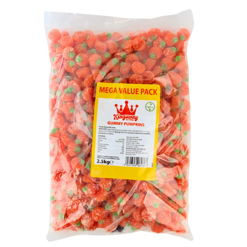Kingsway Mega Value Vegan Gummy Pumpkins 2.5kg