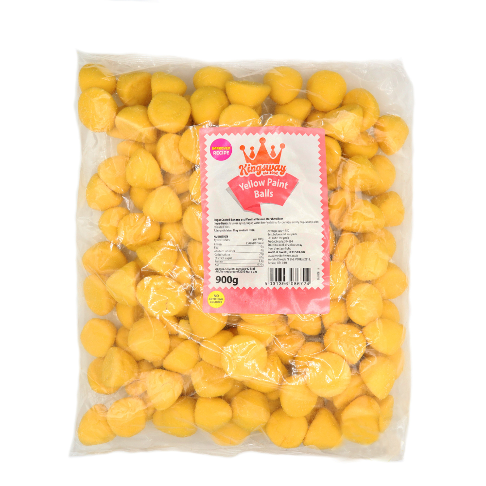 Kingsway Yellow Paint Balls Bag 900g