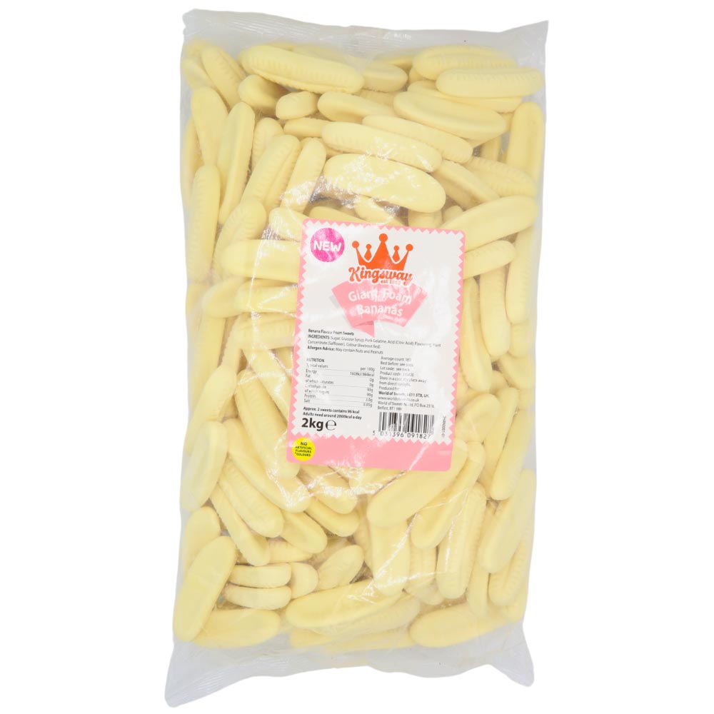 Kingsway Giant Foam Bananas Bag 2kg
