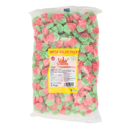 Kingsway Mega Value Fizzy Strawberries Bag 2.5kg